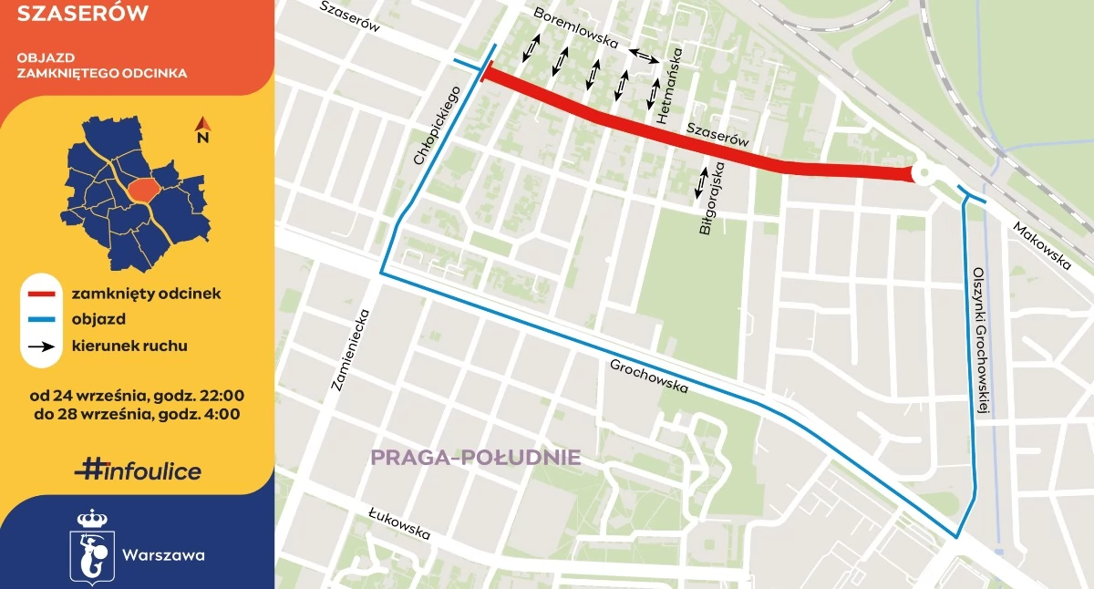 Ulice, Drogowcy wracają Szaserów Sprawdź objazdy zmiany komunikacji! - zdjęcie, fotografia